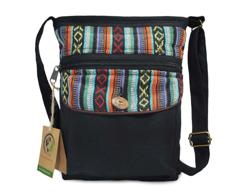 Product Review from She Makes Cents: Mato Boho Black Cross body Purse with Bohemian Tribal Aztec Pattern