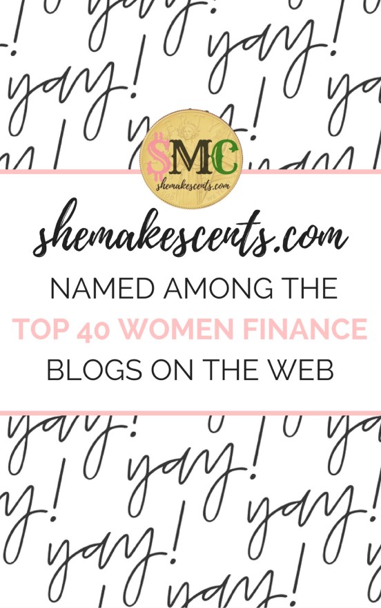 She Makes Cents Blog Named in the Top 40 Women Financial Blogs on the Web