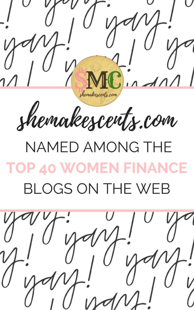 She Makes Cents Blog Named in the Top 40 Women Financial Blogs on the Web