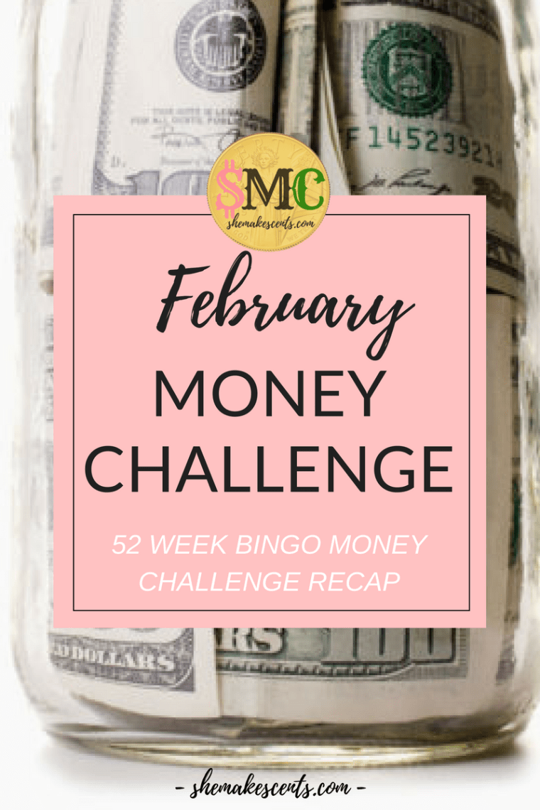 How To Save Real Money With This Money Challenge | February Savings/Income Report 52 Week Bingo Money Challenge from Money, Career, & Lifestyle Blog, She Makes Cents