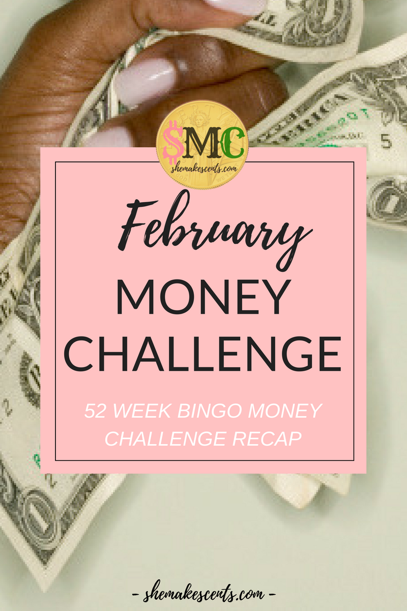 How To Save Real Money With This Money Challenge | February Savings/Income Report 52 Week Bingo Money Challenge from Money, Career, & Lifestyle Blog, She Makes Cents